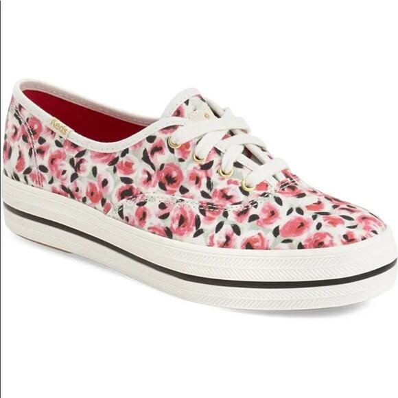 kate spade Shoes - KEDS X Kate Spade Rose Garden Print Platform Sneakers size 7
